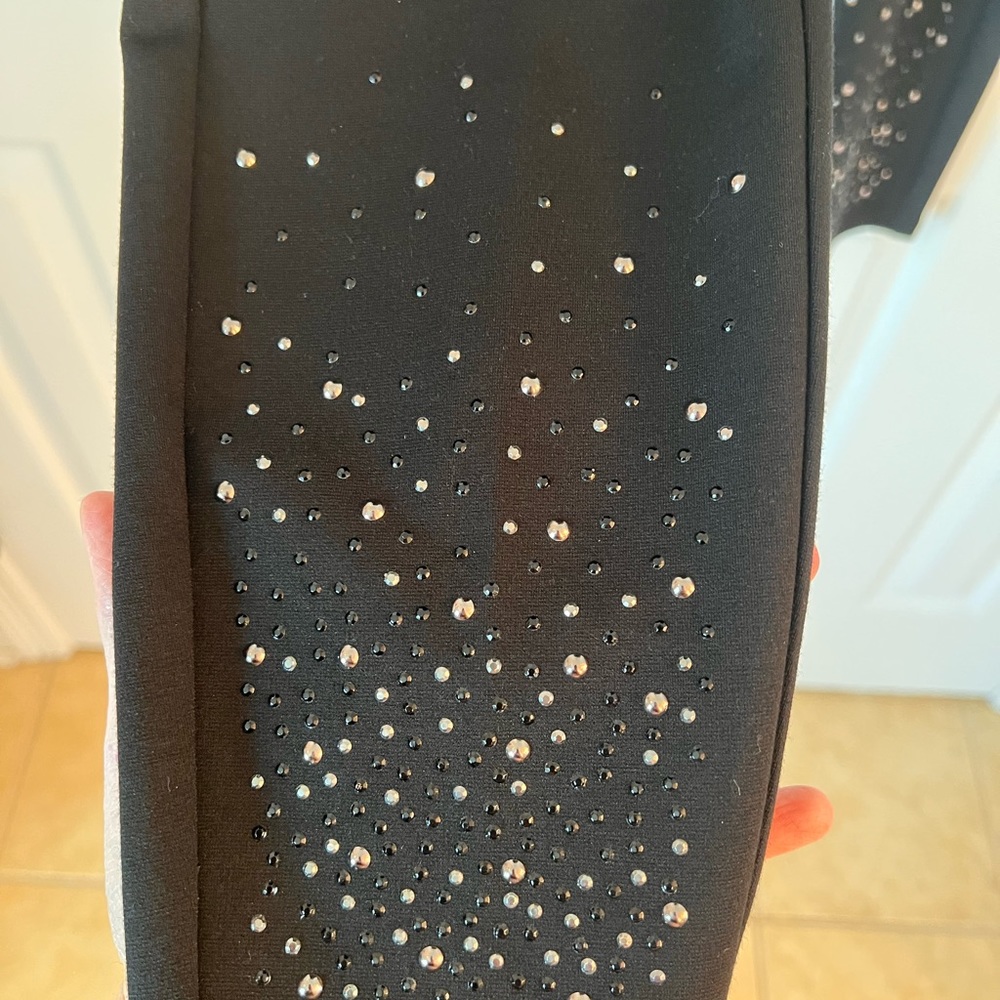 Rock N’ Roll!! Studded Black Knit Leggings